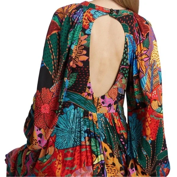 FARM Rio Black Cool Leopards Maxi Dress Large NWT - Picture 16 of 16